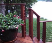 Lake Gaston NC IPE Post and Rail with Stainless Cable Railing and QuickNut End Hardware (2)